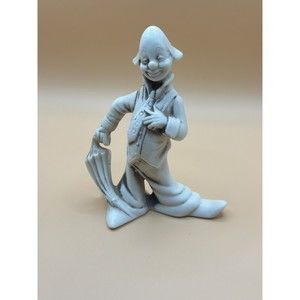 Vintage Bisque Enesco Clown Figurine 3.5” Marked E-72